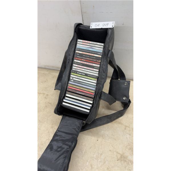 Black Zippered CD Carrying Case with Bolton, Bublé, Dion, Joplin, Orbison CDs