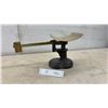 Image 1 : Vintage F.A. Cox Limited Ottawa Counter Balance Scale, Brass Beam 32 Ounce, Cast Iron Base