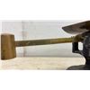 Image 2 : Vintage F.A. Cox Limited Ottawa Counter Balance Scale, Brass Beam 32 Ounce, Cast Iron Base