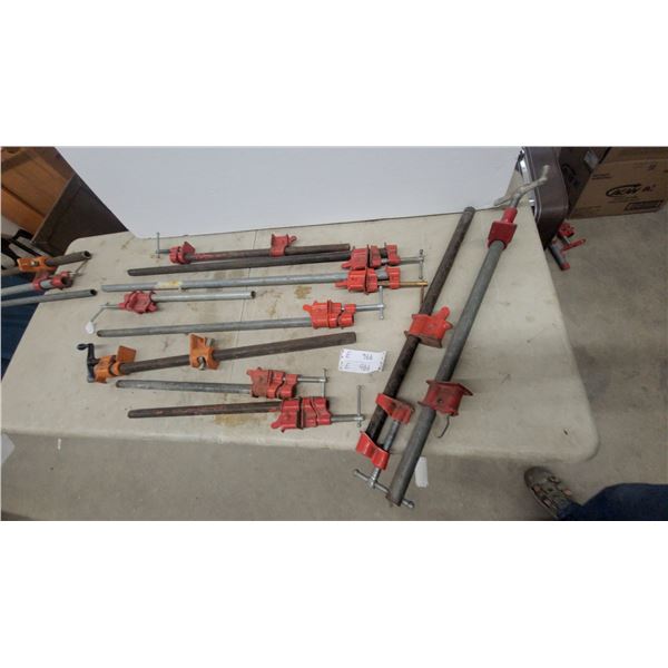10 Assorted Pipe Clamps: 24”×36”
