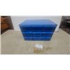 Image 1 : Blue Metal 9-Drawer Small Parts Cabinet with Grommets, Dowel Pins, and Assorted Hardware