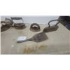 Image 4 : Collection of Antique Irons: Charcoal Irons, Sad Irons, and Fluting Iron