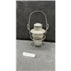 Image 1 : Vintage CNR Canadian National Railway Oil Lantern with Clear Glass Globe and Wire Cage