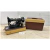 Image 1 : Singer Electric Sewing Machine, Model BAJ3-8, circa 1950, with Portable Carrying Case