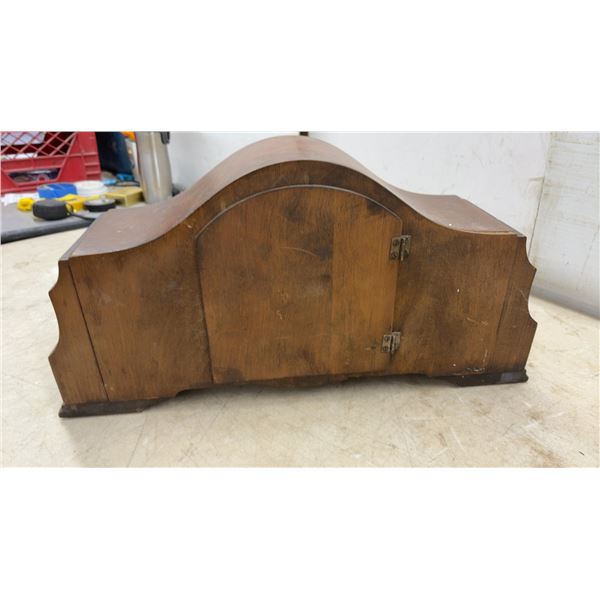 Forestville Made in Canada Wooden Mantel Clock with Mechanical Chime Movement and Key