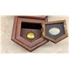 Image 2 : Antique Ansonia Clock Co. Octagon Drop Calendar Wall Clock, Late 19th Century, Roman Numeral Dial
