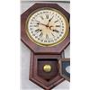 Image 3 : Antique Ansonia Clock Co. Octagon Drop Calendar Wall Clock, Late 19th Century, Roman Numeral Dial