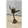 Image 4 : Antique Portable Assay Kit with Brass Oil Lamp, Balance Scale, and Wooden Base