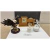 Image 1 : Art Deco Electric Mantel Clock, Eagle Statue