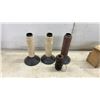 Image 4 : Vintage Wooden Hand Wool Carders and 1939 Inscribed Board, Spools, Shovel, Butter Press
