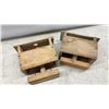Image 6 : Vintage Wooden Hand Wool Carders and 1939 Inscribed Board, Spools, Shovel, Butter Press