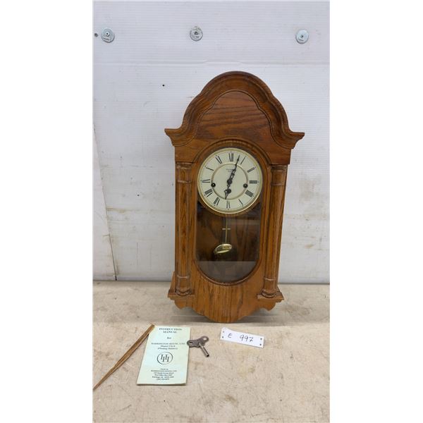Harrington House Ltd. Floating Balance Mantel Clock With Instruction Manual, No Key