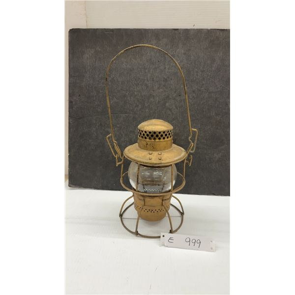 Hiram L. Piper Co. Ltd. CNR Canadian National Railway Brass Hand Lantern with Clear Globe