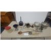 Image 1 : Vintage Kitchen Utensils and Cookware: Colanders, Hand Mixers, Whisk, Spoons, Tongs