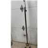 Image 3 : Pair of Vintage Torchiere Floor Lamps With Cast Metal Bases and Slag Glass Accent, circa 1920s-1950