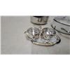 Image 3 : Assorted Cookware and Serving Pieces: 2 White Enamel Pots with Glass Lids