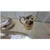 Image 2 : Silver-Plated Oval Serving Tray, Bowl, and Pitcher