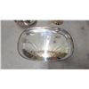 Image 4 : Silver-Plated Oval Serving Tray, Bowl, and Pitcher