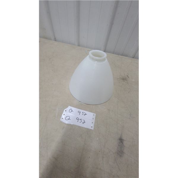 1940s Corning Milk Glass Torchiere Shade