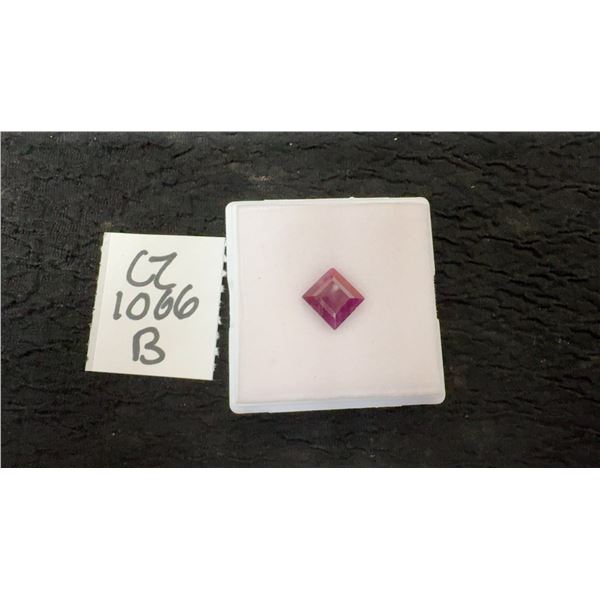 3.2 Carat Natural Untreated Ruby, Princess Cut, 8.0mm x 8.0mm