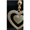 Image 3 : 18K Gold Plated 32.0mm Simulated Diamond (CZ) Heart Necklace - 18” Long