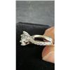 Image 7 : 925S 1.0ct Simulated Diamond Twist Ring, Sterling Silver with White Gold Overlay