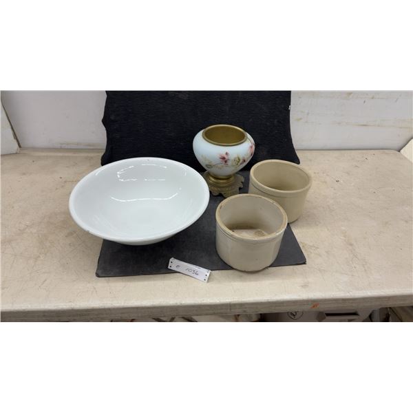 China Basin, 2 Stoneware Crocks
