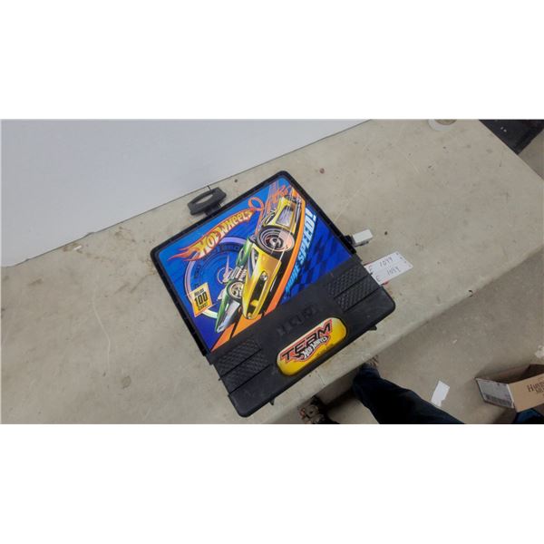 Hot Wheels 100 Car Rolling Storage Case and Assorted some Hot Wheels Die-Cast Cars