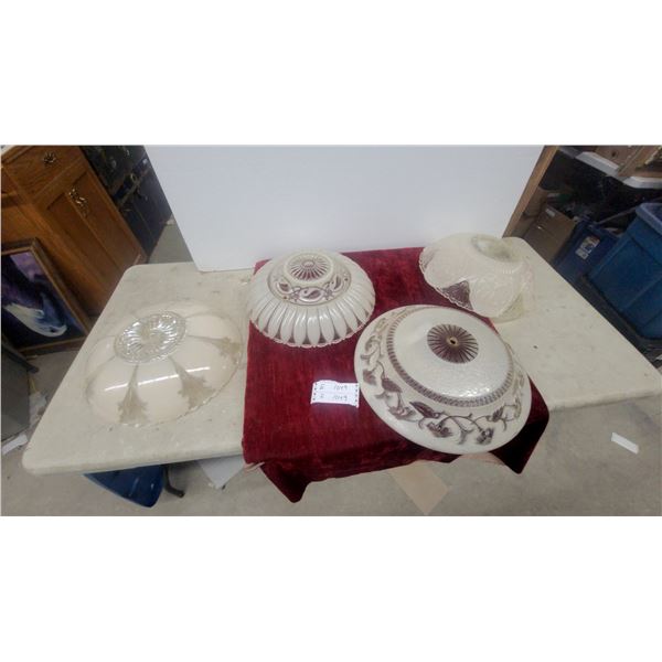 4 Vintage Glass Ceiling Light Shades