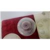 Image 2 : Four Antique Frosted Glass Ceiling Light Shades: Two with Floral Motifs, Two with Ribbed Designs