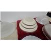 Image 7 : 6 Assorted Glass and Metal Ceiling Light Fixtures and Shades