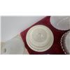Image 9 : 6 Assorted Glass and Metal Ceiling Light Fixtures and Shades
