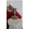 Image 4 : Vintage Brass and Milk Glass Ceiling Light Fixture, Chain, and Canopy