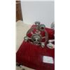 Image 3 : Pair of Vintage Silver-Toned Cast Metal Multi-Arm Hanging Chandeliers, Five-Arm and Three-Arm