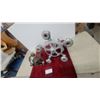 Image 7 : Pair of Vintage Silver-Toned Cast Metal Multi-Arm Hanging Chandeliers, Five-Arm and Three-Arm