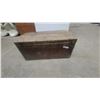Image 1 : Antique Wood and Metal Trunk with Latch and Handles 18”×36”×20”