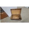 Image 4 : Antique Wood and Metal Trunk with Latch and Handles 18”×36”×20”