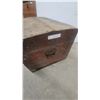 Image 5 : Antique Wood and Metal Trunk with Latch and Handles 18”×36”×20”