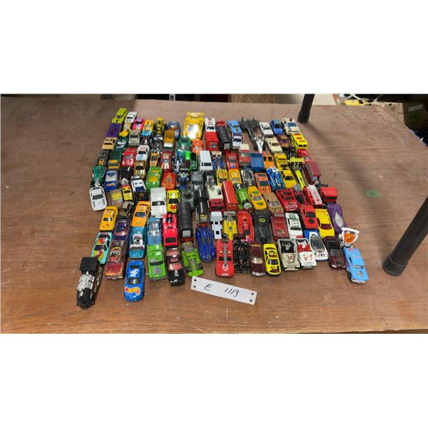 Large Collection of Diecast Toy Cars Including Hot Wheels, Matchbox, Batman, Thomas