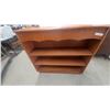 Image 2 : Wood Bookcase with Scalloped Top and 3 Shelves 40”×43”×12”
