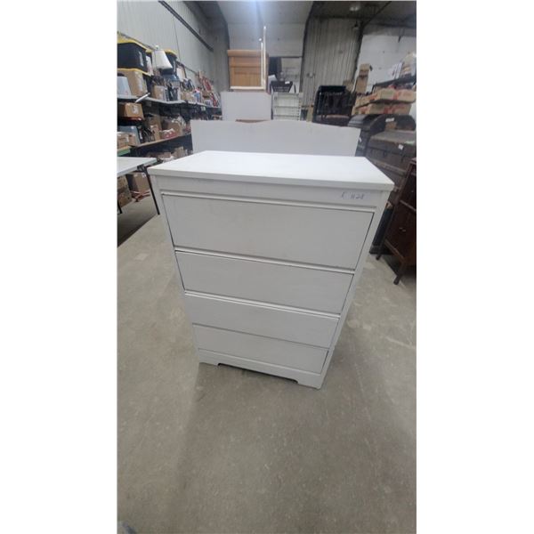 White 4-Drawer Chest with Dovetail Joints 43”×29”×18”