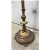 Image 5 : Pair of Vintage Art Deco Cast Brass Torchiere Floor Lamps with Onyx Accents and Fluted Columns