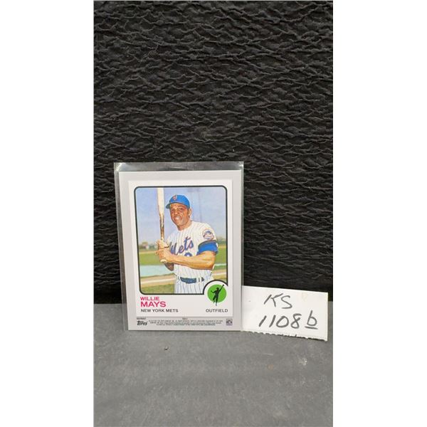 Topps 70th Anniversary Willie Mays Reprint Baseball Cards, 1973 Mets TDH-4 and 1952 Giants