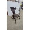 Image 1 : Brown Metal and Faux Leather Chair