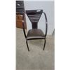 Image 2 : Brown Metal and Faux Leather Chair