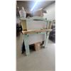 Image 1 : Light Blue Painted Wood Fireplace Mantel with Arched Opening and Carved Details 72” ×57”