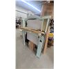 Image 2 : Light Blue Painted Wood Fireplace Mantel with Arched Opening and Carved Details 72” ×57”