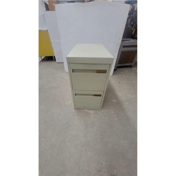 Two-Drawer Metal Filing Cabinet 28”×27”×15”