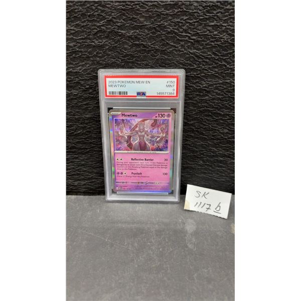 2023 Pokémon Mewtwo Holo Graded PSA Mint 9