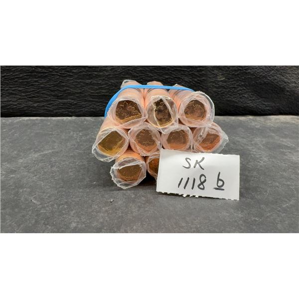 Ten Rolls 2012 Canadian Pennies (Last Year) 5 Magnetic, 5 Non Magnetic